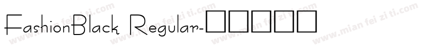 FashionBlack Regular字体转换